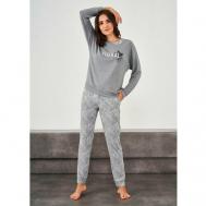 Пижама , брюки, карманы, размер 44/46, серый Relax Mode