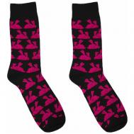 Мужские носки , 1 пара, размер 42-44, черный, красный Pink Rabbit