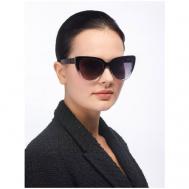Солнцезащитные очки , бабочка, оправа: пластик, поляризационные, с защитой от УФ, для женщин, черный Labbra