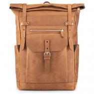Рюкзак Кожинка, натуральная кожа, коричневый Мастерская сумок Кожинка