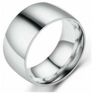 Кольцо помолвочное , нержавеющая сталь, подарочная упаковка, размер 17.5, серебряный TASYAS
