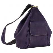 Рюкзак , натуральная кожа, внутренний карман, фиолетовый Bufalo