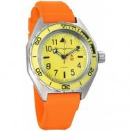 Наручные часы  Мужские наручные часы  Командирские 650859, оранжевый Vostok