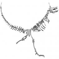Колье  Кощей/Динозавр, серебро, 925 проба, чернение, длина 50 см., серебряный Самородок