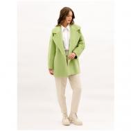 Пальто   демисезонное, оверсайз, укороченное, размер 50/170, зеленый Lea Vinci