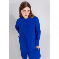 Платье-рубашка , размер 58, синий Lessismore