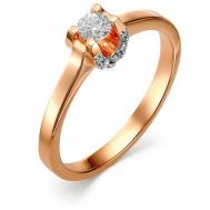 Кольцо АЙМИЛА, красное золото, 585 проба, бриллиант, размер 17.5, золотой Аймила