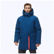 Куртка  Vorgol V2, силуэт прямой, светоотражающие элементы, внутренние карманы, карманы, несъемный капюшон, регулируемый капюшон, водонепроницаемая, размер 54, синий BASK