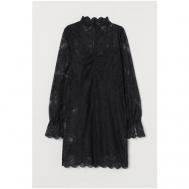 Платье , вечернее, мини, подкладка, размер 32/4UK, черный H&M
