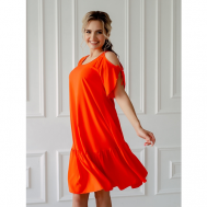 Платье , размер 44, оранжевый Совушка Трикотаж