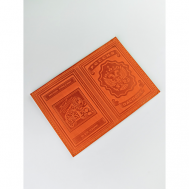Обложка для паспорта , натуральная кожа, оранжевый S.V.