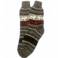 Мужские носки , 1 пара, классические, вязаные, размер 39/44, красный, черный komoD