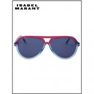 Солнцезащитные очки , авиаторы, оправа: пластик, с защитой от УФ, для женщин, бордовый ISABEL MARANT