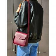 Сумка  кросс-боди  Bagviolet2006 повседневная, внутренний карман, бордовый EVANGELINA MAY
