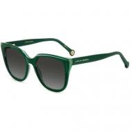 Солнцезащитные очки , круглые, оправа: пластик, для женщин, зеленый Carolina Herrera