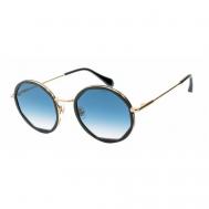 Солнцезащитные очки , круглые, оправа: металл, градиентные, с защитой от УФ, для женщин, золотой GIGIBARCELONA