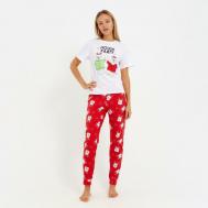 Пижама , размер 48-50, красный, белый ProMarket