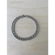 Браслет-цепочка, 1 шт., размер 21 см., серебряный Монинг