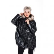 куртка  , демисезон/зима, оверсайз, ветрозащитная, стеганая, водонепроницаемая, размер 46, черный Giorgio Rotti