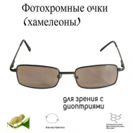 Солнцезащитные очки , прямоугольные, оправа: металл, фотохромные, черный Babilon