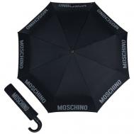 Зонт , автомат, купол 123 см, 8 спиц, система «антиветер», черный Moschino