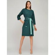 Платье , повседневное, классическое, прямой силуэт, миди, карманы, размер 44, зеленый VISERDI