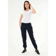 Беговые брюки , карманы, утепленные, размер 44, синий Relax Mode