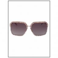 Солнцезащитные очки , квадратные, оправа: пластик, с защитой от УФ, градиентные, для женщин, коричневый Guess