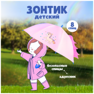 Зонт-трость , розовый Solmax