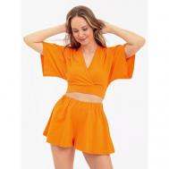 Пижама , размер 50, оранжевый MANY GLAD