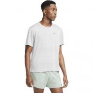 Футболка  для фитнеса , силуэт прямой, светоотражающие элементы, размер XXL, белый Nike