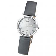 Наручные часы  женские, кварцевые, корпус серебро, 925 пробасерый Platinor
