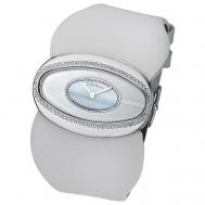 Наручные часы  женские, кварцевые, корпус серебро, 925 проба, фианитсиний Platinor