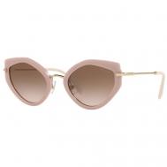 Солнцезащитные очки , кошачий глаз, оправа: пластик, градиентные, для женщин, розовый Miu Miu