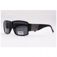Солнцезащитные очки , прямоугольные, оправа: пластик, для мужчин, черный WZO