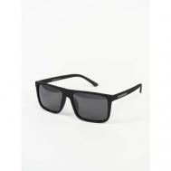 Солнцезащитные очки , прямоугольные, оправа: пластик, для мужчин, черный Нет бренда