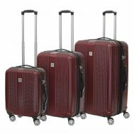 Комплект чемоданов , ABS-пластик, поликарбонат, бордовый Tony Perotti