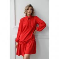 Платье , в классическом стиле, размер 52, красный LookLikeCat