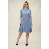 Платье , размер 56, голубой DARIVAGALE
