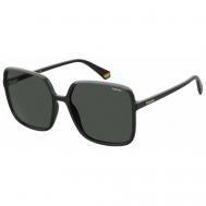 Солнцезащитные очки , квадратные, поляризационные, с защитой от УФ, для женщин, черный Polaroid