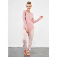 Пижама , длинный рукав, размер 50/52, розовый Relax Mode