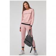 Костюм , свитшот и брюки, повседневный стиль, полуприлегающий силуэт, карманы, размер 46, розовый Fly