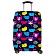 Чехол для чемодана , размер M, фиолетовый, черный LeJoy