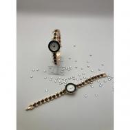Наручные часы Наручные часы женские / женские наручные часы кварцевые, черный, золотой Нет бренда