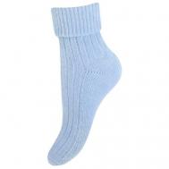 Женские носки  средние, вязаные, размер unica (35-40), голубой Mademoiselle