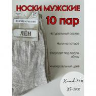 Мужские носки , 10 пар, размер 29, бежевый Kirsanova Night