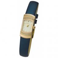 Наручные часы  женские, кварцевые, корпус золото, 585 проба, фианит Platinor
