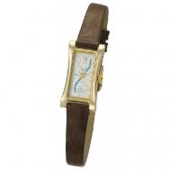 Наручные часы  женские, кварцевые, корпус золото, 585 проба, фианитбелый Platinor