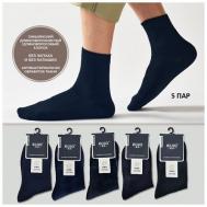 Мужские носки , 5 пар, классические, антибактериальные свойства, размер 37/39, черный Носки и сорочка