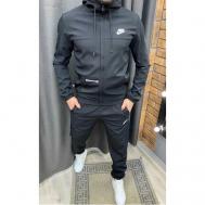 Костюм , куртка и брюки, спортивный стиль, размер 52, черный Nike